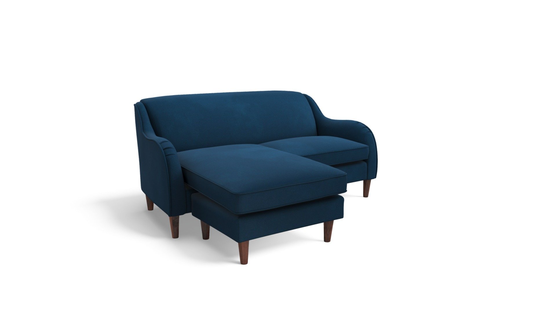Helena Corner Sofa, Plush Teal Velvet