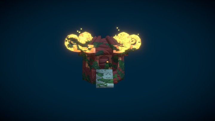 Villager Forrest House (Low Poly) 3D Model