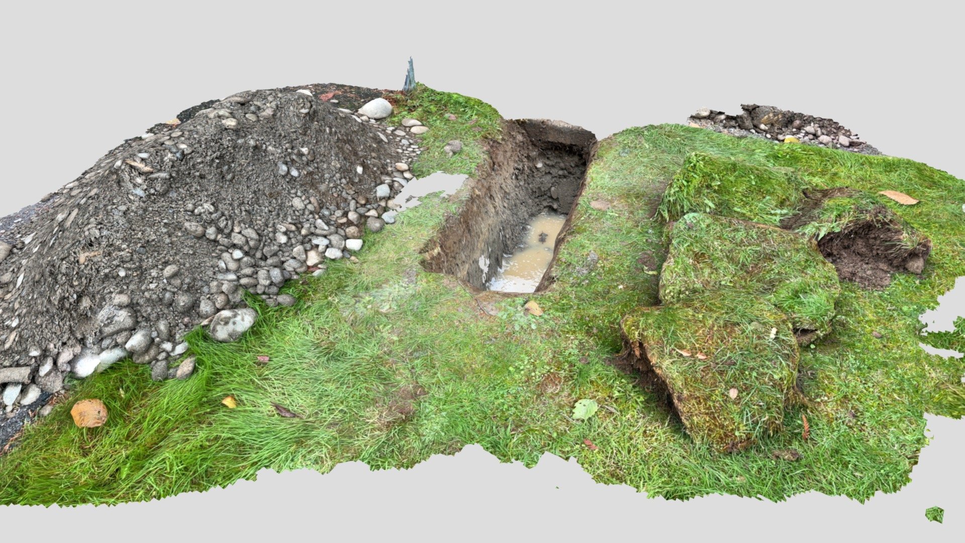 Hole near sidwalk