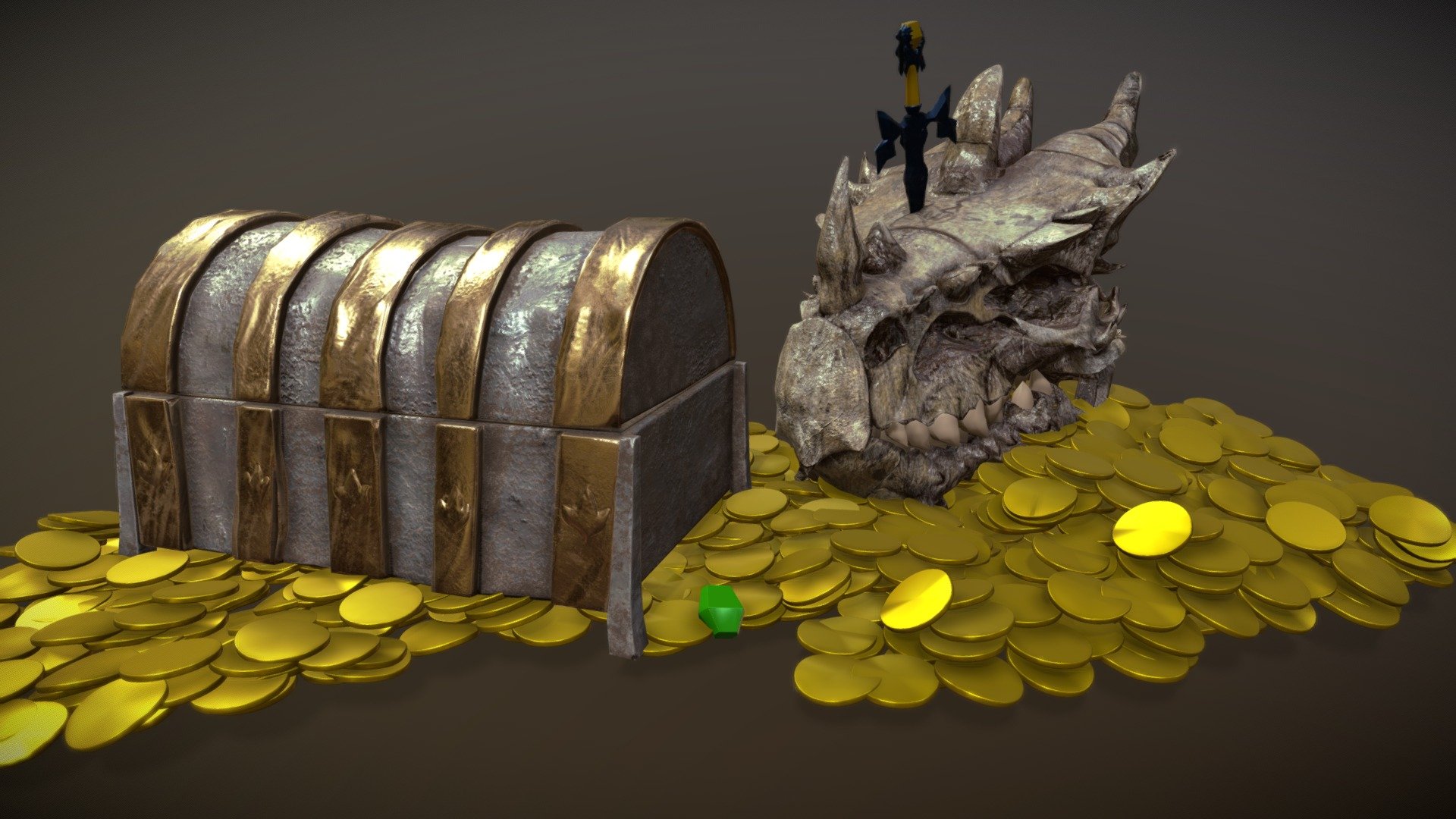 dragon treasure kit - 3D model by Hendselim [678c69e] - Sketchfab