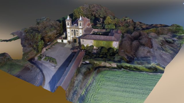 Church and Monastery 3D - Drone DJI Phantom 3 3D Model