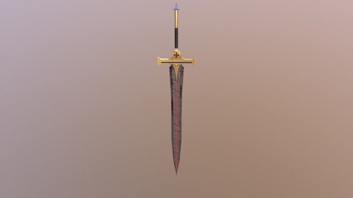 Magical Evil Templar Sword 3D Model