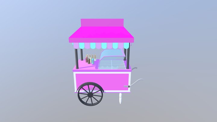 Carro De Helado 3D Model