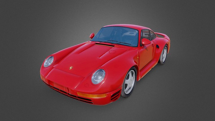 1987 Porsche 959 3D Model