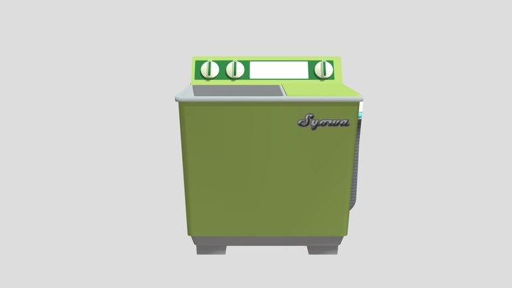 Twin Tab Washing Machine 3D Model
