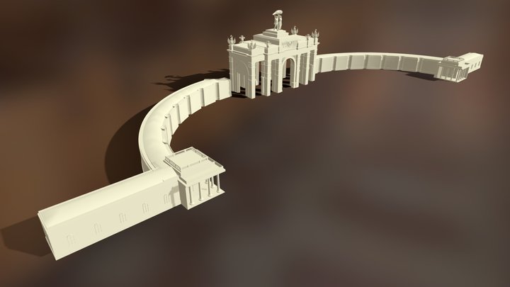 Центральный вход ВДНХ, Москва 3D Model