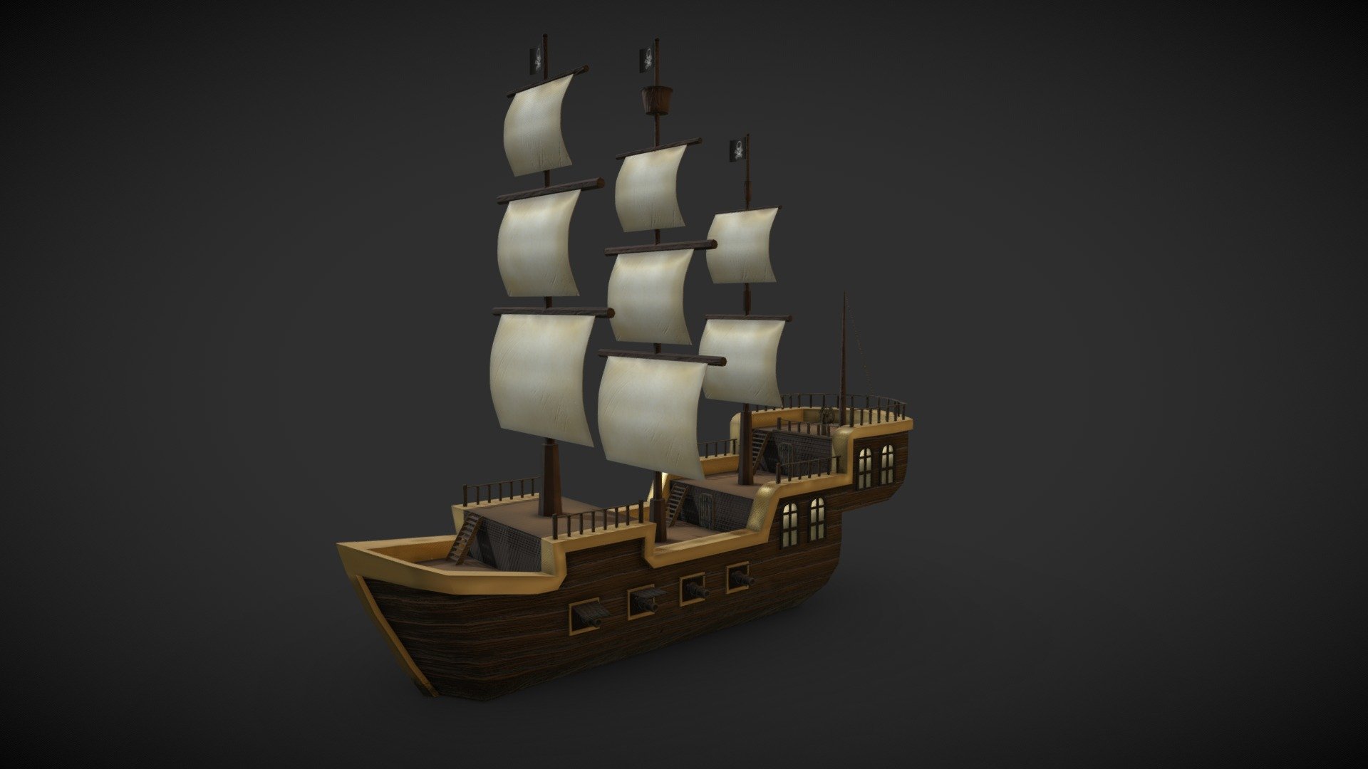 Pirate Ship / Barco Pirata - 3D model by Lara Foster (@LaraFoster ...