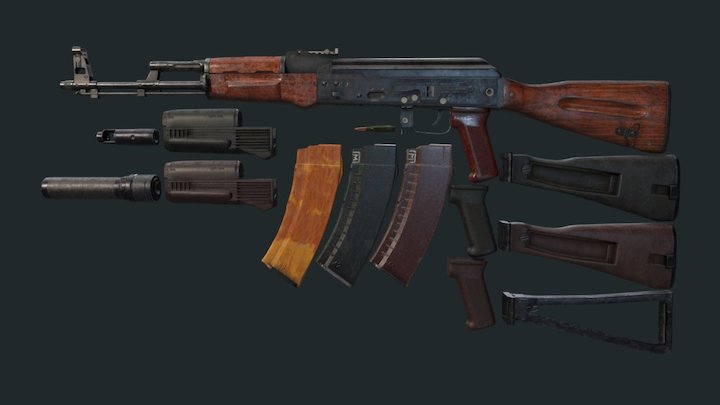 AK 74M DEMO 3D Model
