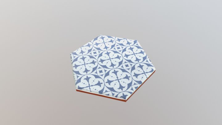 Marrakech 4 Mosaic Azul 3D Model