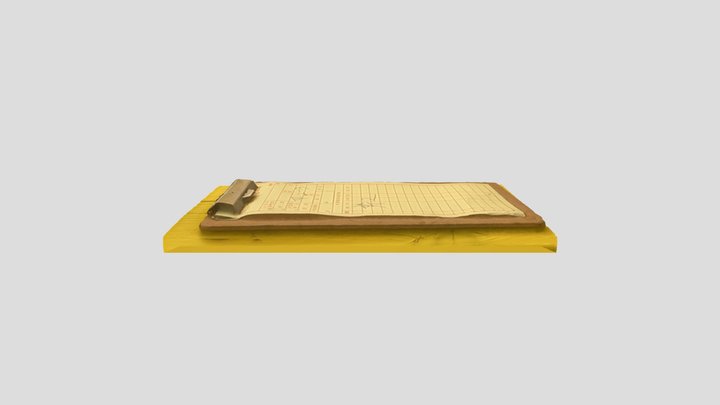 Korea Yellow Bill Pad 3D Model