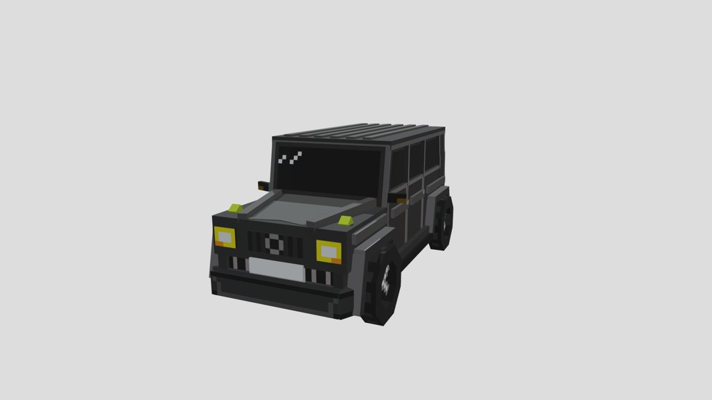 Mercedes Benz G63 low poly minecraft