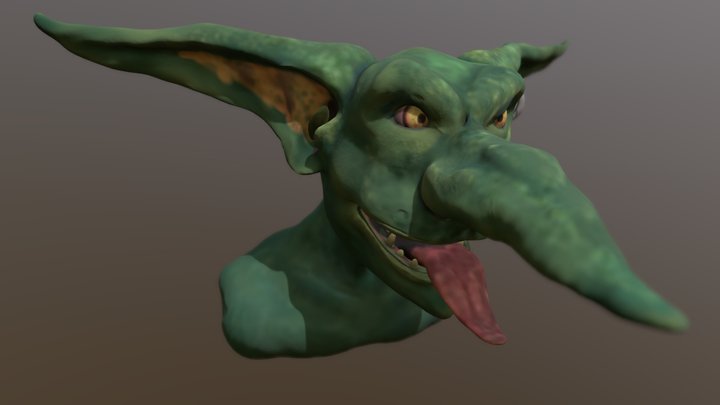Goblin Head Sculpt 3D Model
