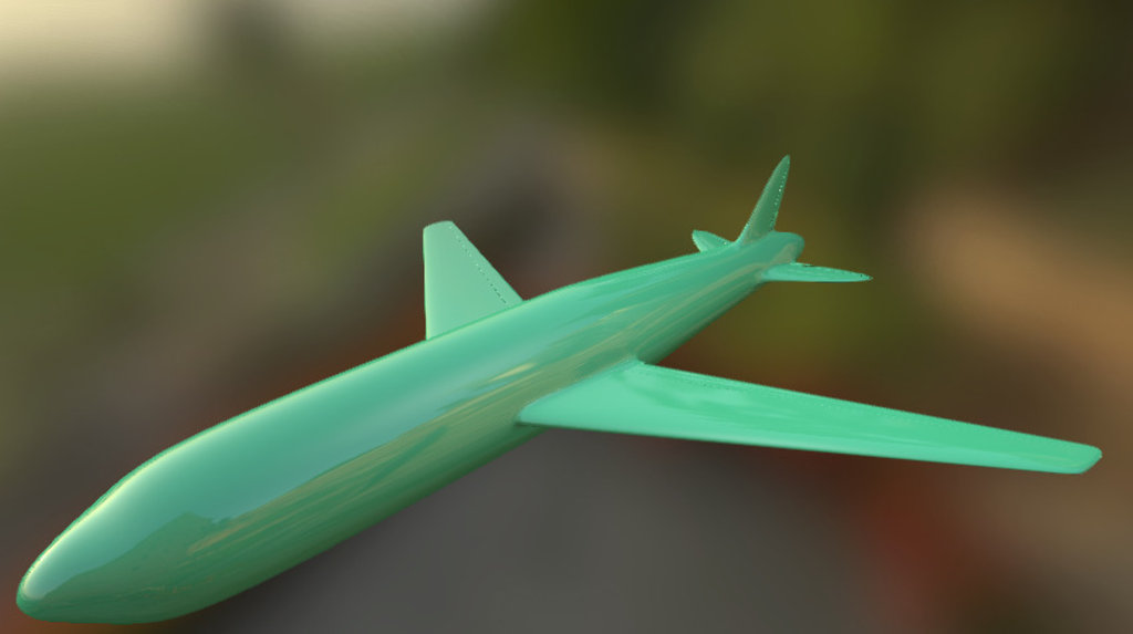 Subsonic airplane with transonic wing