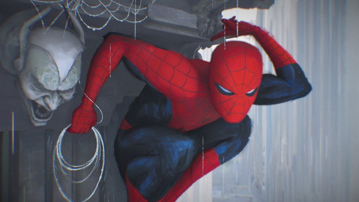 Spiderman Blue 3D Model