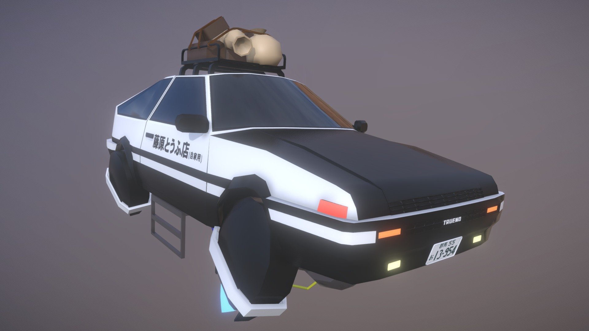 Ae86 from anime initial d with smz s-3d tuning