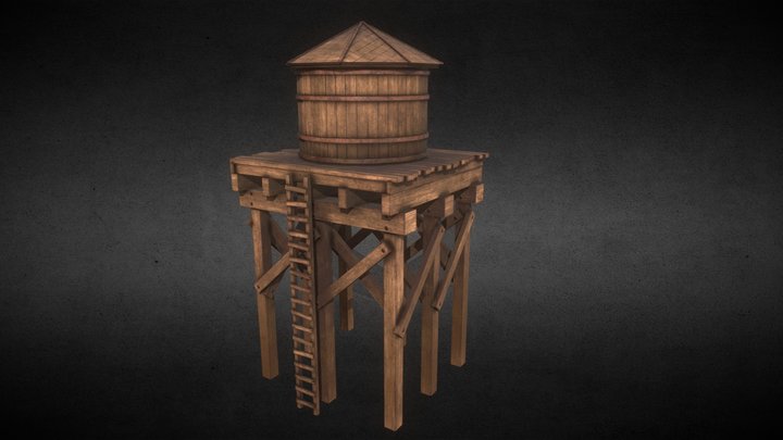 Water Castle 3D Model