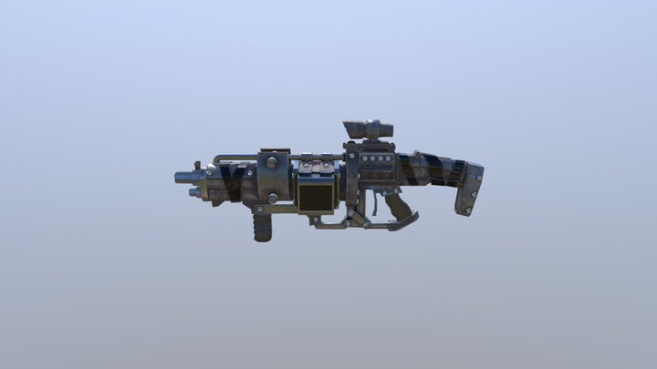 Junk Assault Rifle 3D Model