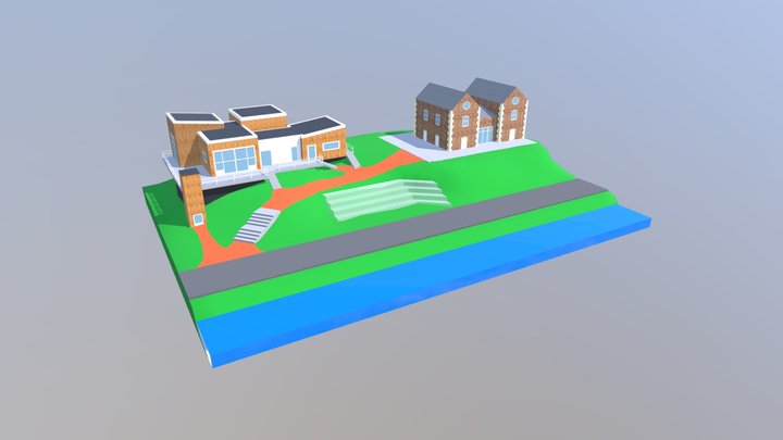 Appartements du bord de Seine 3D Model