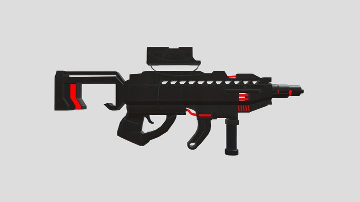 Sci-Fi Gun 3D Model