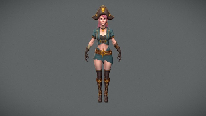 Pirate Princess 3D Model