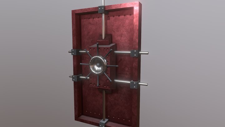 Metal Gate with Valve – Modelo 3D gratuito STL