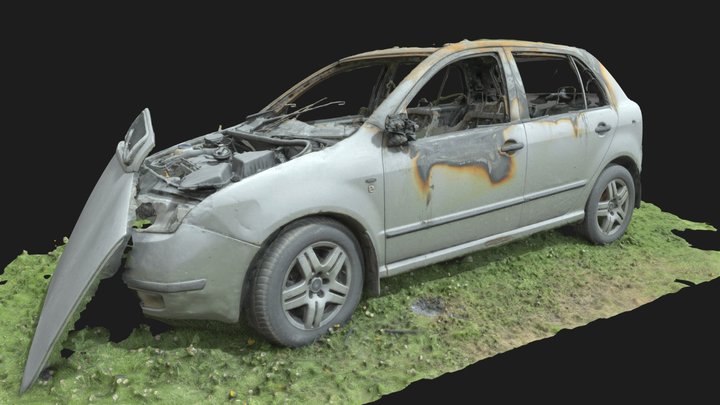 Burnt Car Scan 3D Model