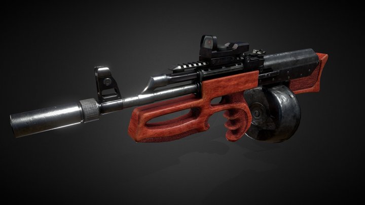 Bullpup AK "Krab" 3D Model