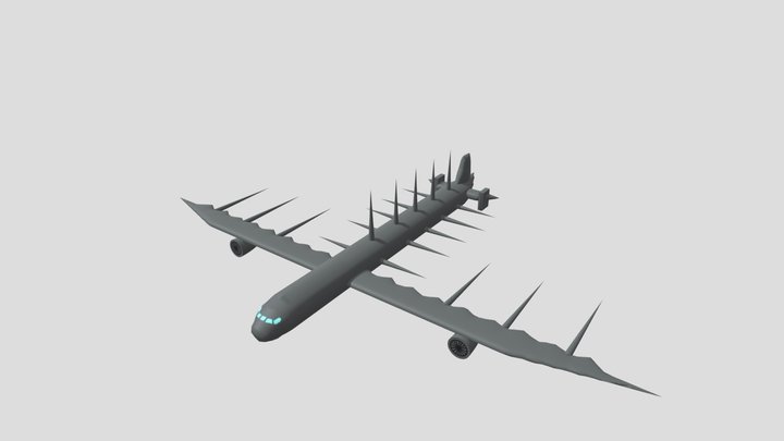 Boeing B-412 heavy bomber plane 3D Model