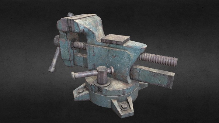 GAP - Old Rusty Bench Vice 3D Model