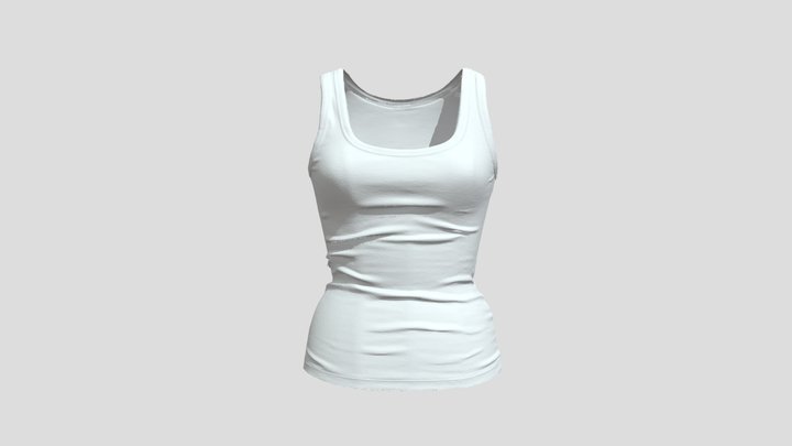 White Vest Top 3D Model