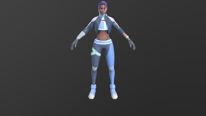 Sombra Overwatch 2 Antifragile Slay Star Fan Art 3D Model