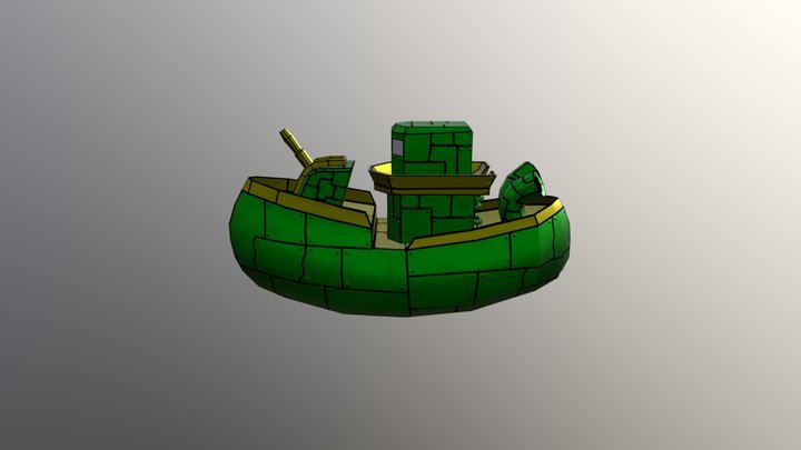 War Boat 3D Model
