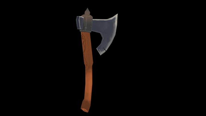 Low-Poly Axe 3D Model