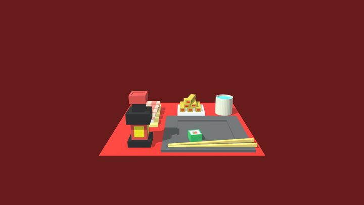 SUSHI MODEL 3D Model