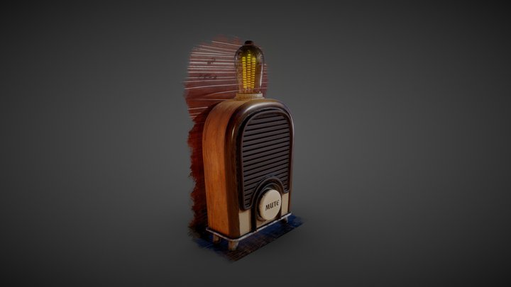 Vintage radio 2 3D Model