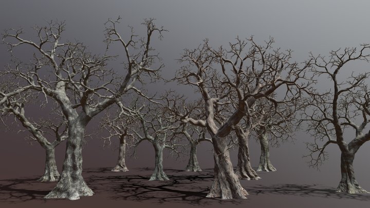 9 Linden Trees Pack (high-Poly) 3D Model