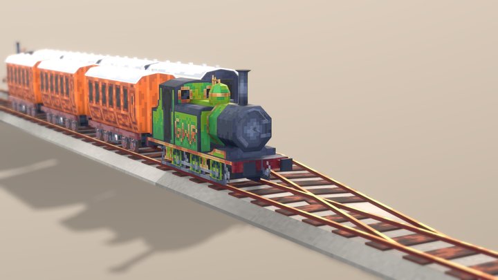 terrier steam locomotive 3D Model