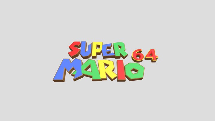 Mario 64 Logo 3D Model