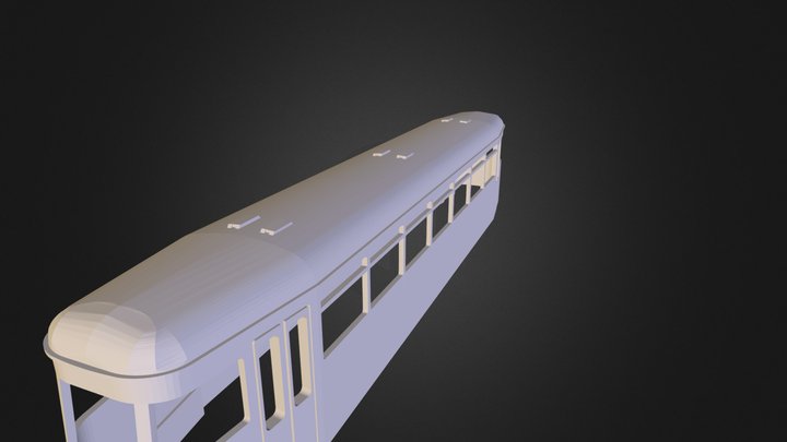 OEG 4 Achser Rastatter Beiwagen 206 mit Bustüren 3D Model