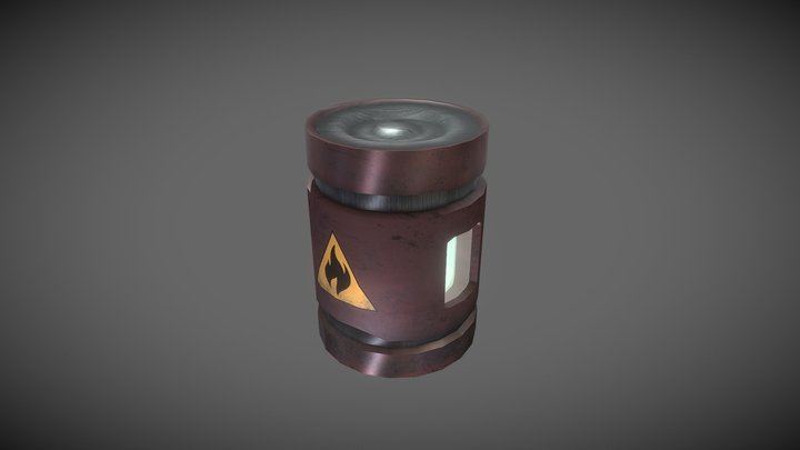 Sci-fi barrel 3D Model