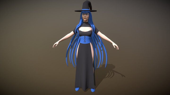 Witch Girl 3D Model