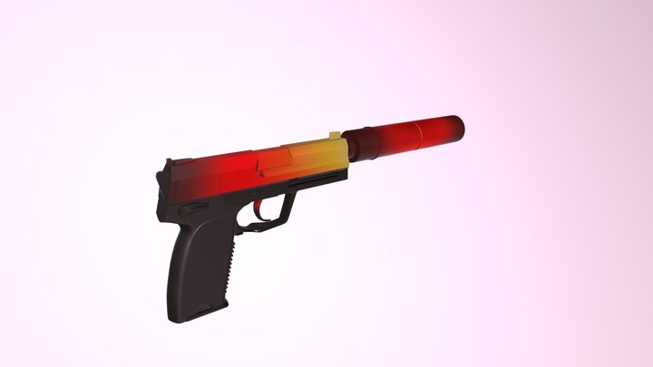 USP-S | Hot Motel 3D Model