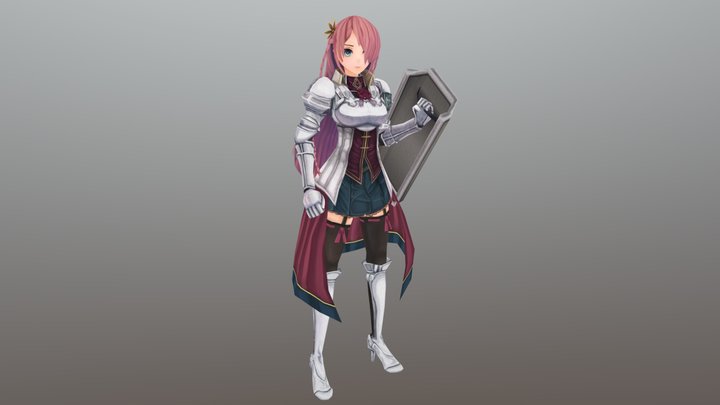 Female Shield 3D Model
