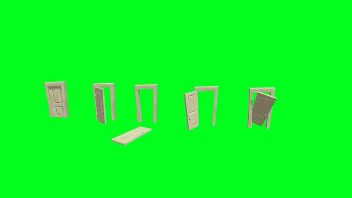 5 Types Of Door 3D Model