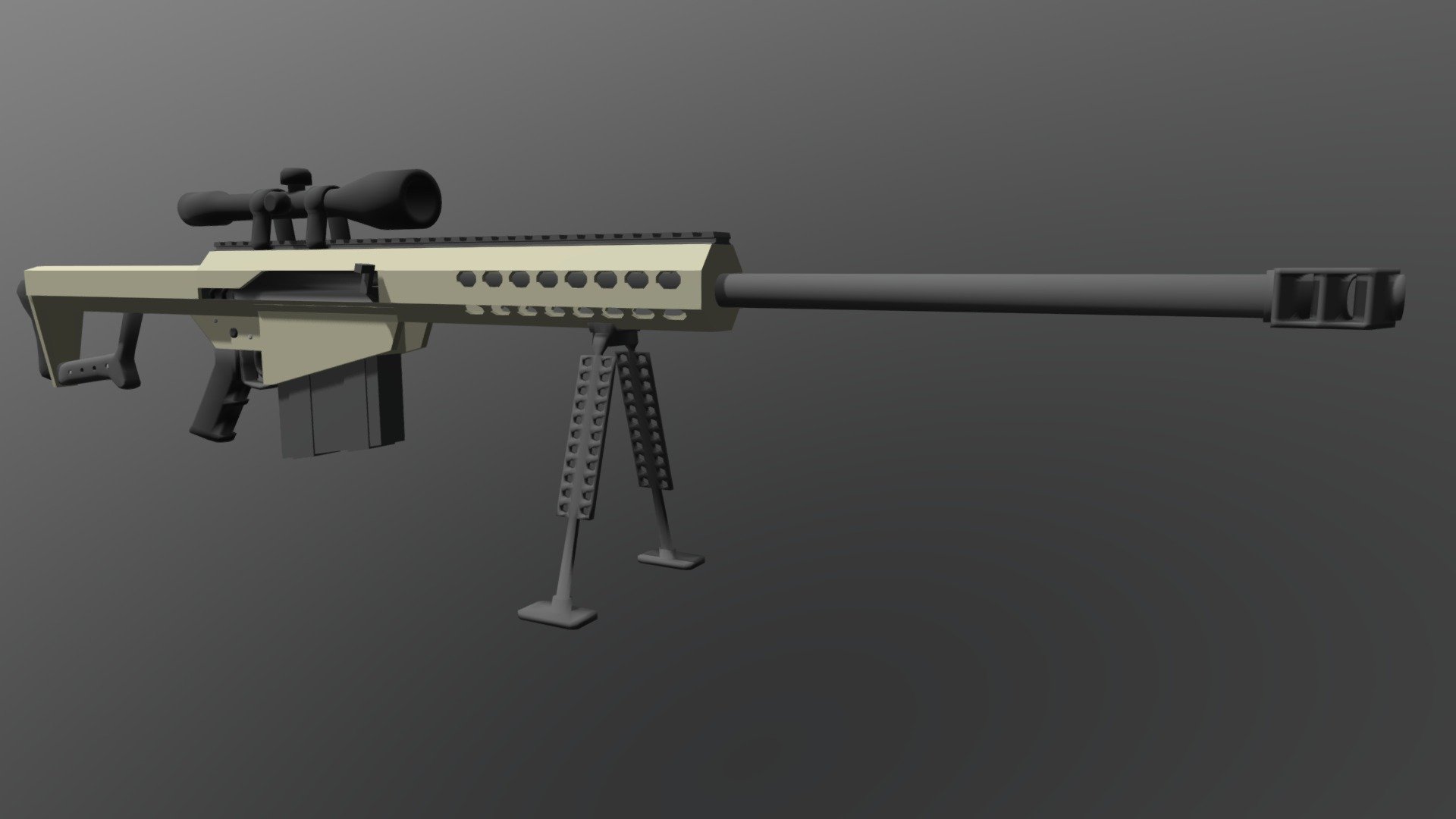 Barrett M107 3D Model.