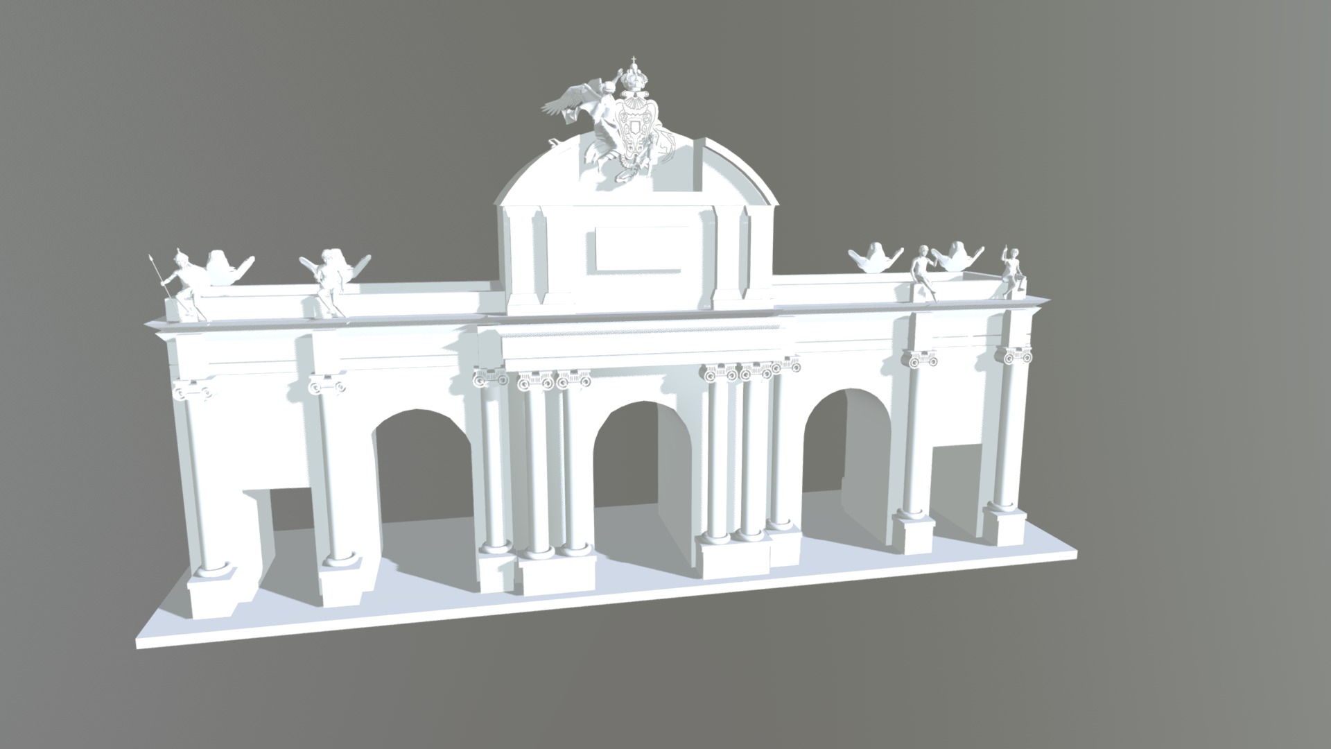 3D model ALCALA - This is a 3D model of the ALCALA. The 3D model is about a white model of a building.