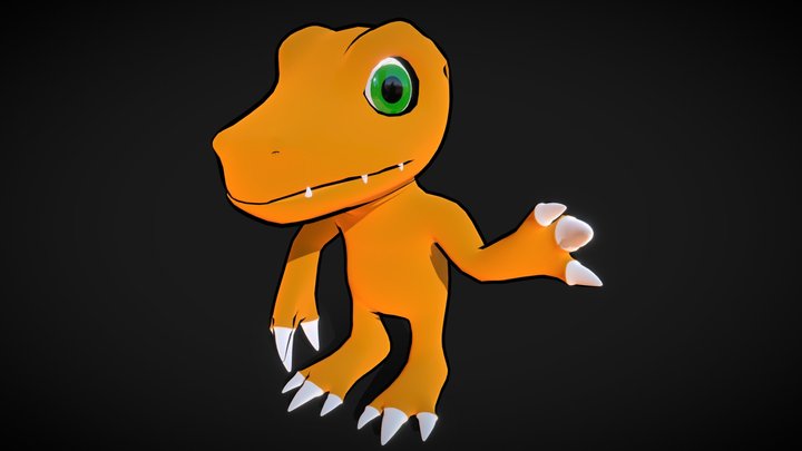 Agumon from Digimon 3D Model