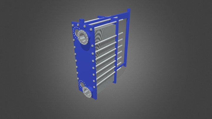 Plate Heat Exchanger 3D Model