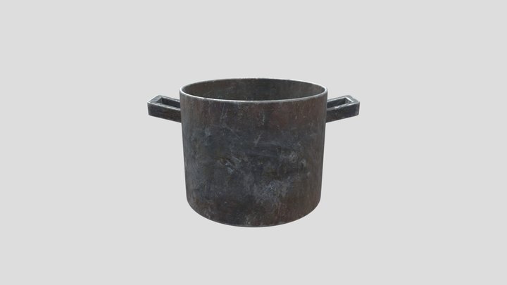 Vintage Steel Pot 3D Model