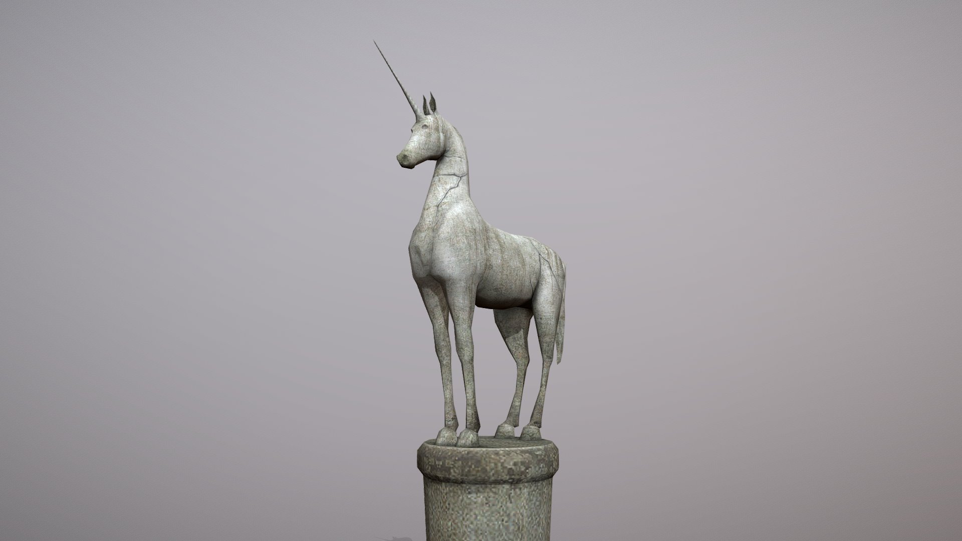 3D model Statue Unicorn - This is a 3D model of the Statue Unicorn. The 3D model is about a statue of a horse.